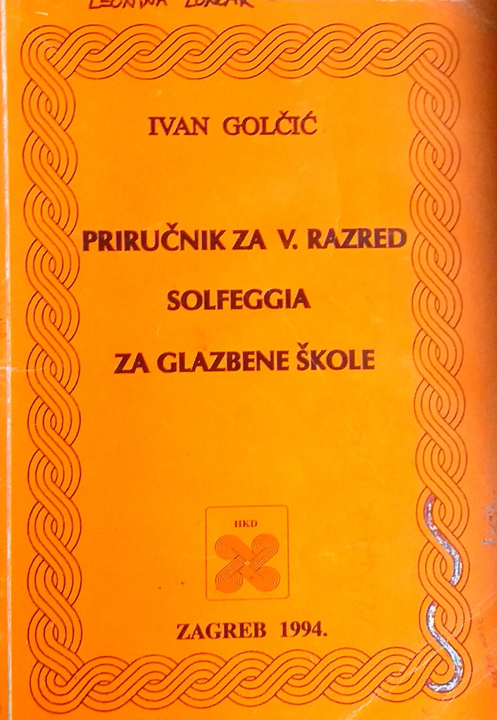 PRIRUČNIK ZA V. RAZRED SOLFEGGIA ZA GLAZBENE ŠKOLE