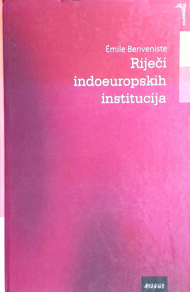 RIJEČI INDOEUROPSKIH INSTITUCIJA