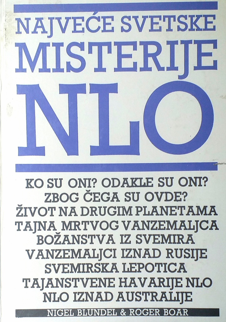 NAJVEĆE SVETSKE MISTERIJE: NLO