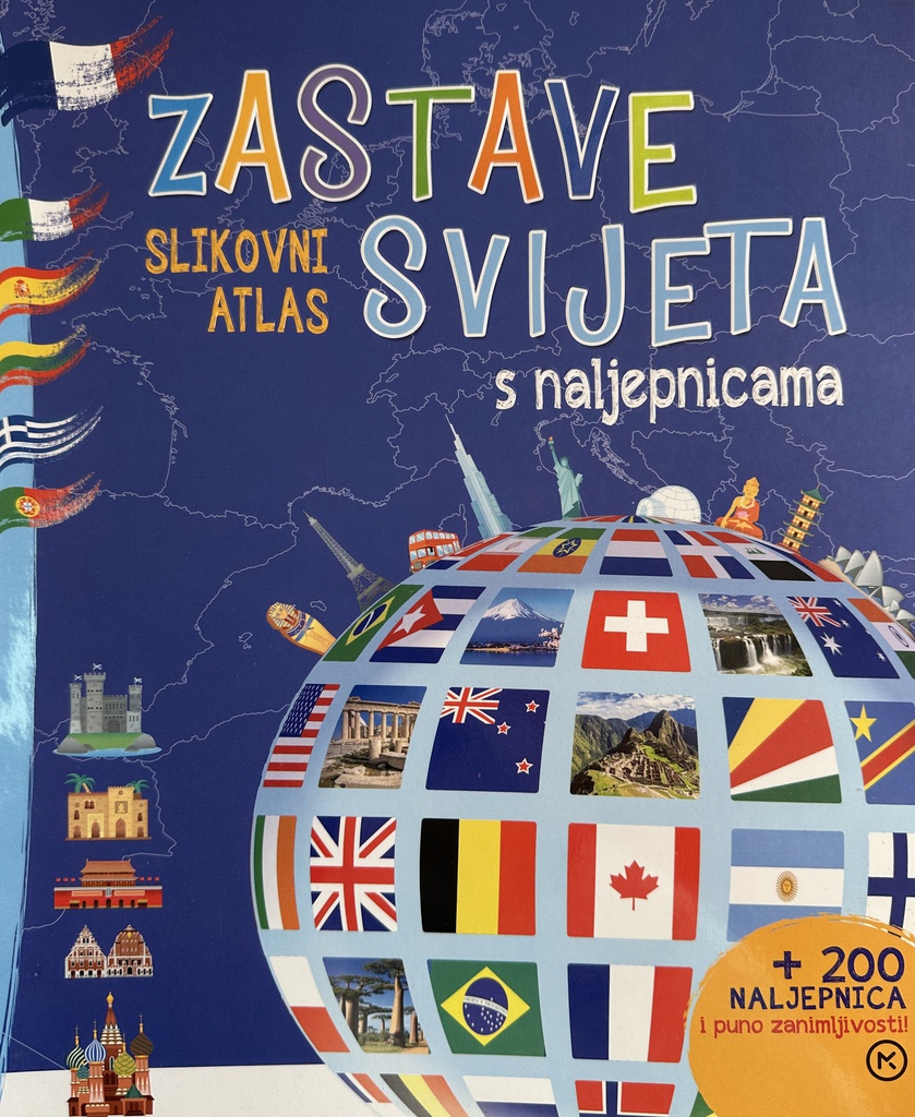 ZASTAVE SVIJETA S NALJEPNICAMA