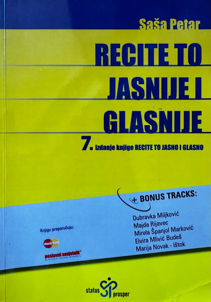 RECITE TO JASNIJE I GLASNIJE