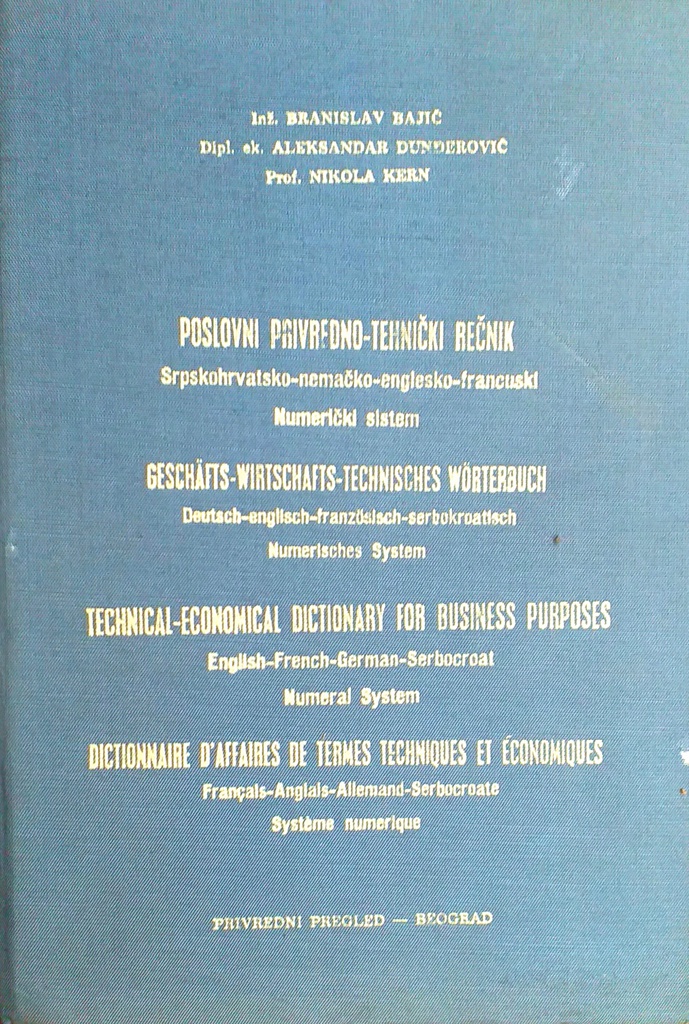 POSLOVNI PRIVREDNO-TEHNIČKI REČNIK