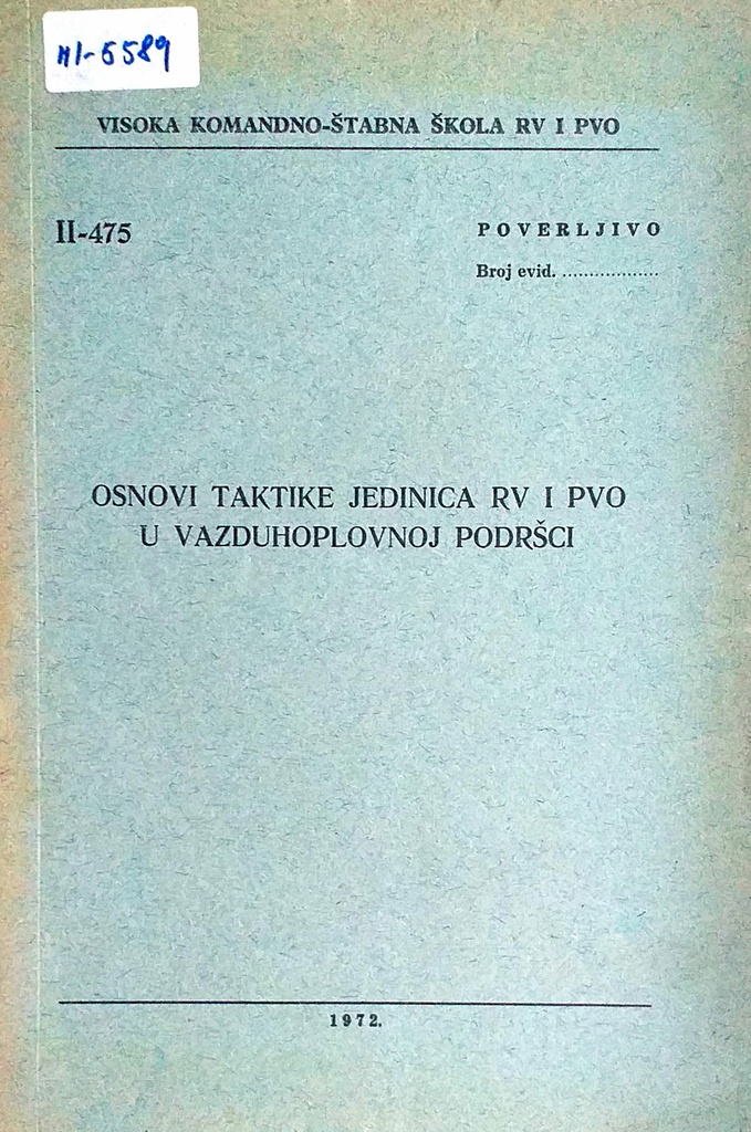 OSNOVI TAKTIKE JEDINICA RV I PVO U VAZDUHOPLOVNOJ PODRŠCI