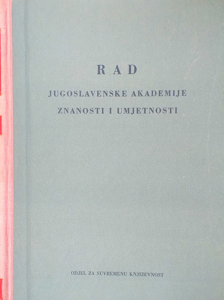 RAD JUGOSLAVENSKE AKADEMIJE ZNANOSTI I UMJETNOSTI - KNJIGA 326