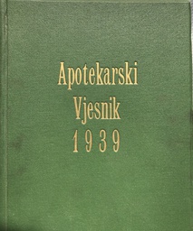 [A-09-4A] APOTEKARSKI VJESNIK 1939