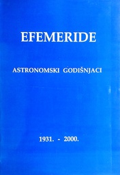 [B-09-1A] EFEMERIDE - ASTRONOMSKI GODIŠNJACI 1931.-2000.