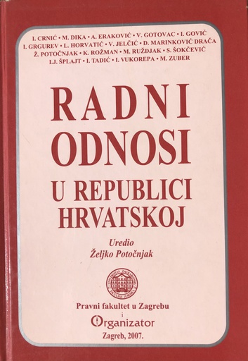[O-B-4A] RADNI ODNOSI U REPUBLICI HRVATSKOJ