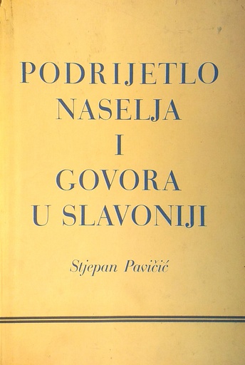 [C-11-6B] PODRIJETLO NASELJA I GOVORA U SLAVONIJI