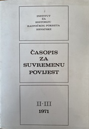 [D-01-2A] ČASOPIS ZA SUVREMENU POVIJEST  2-3/1971.