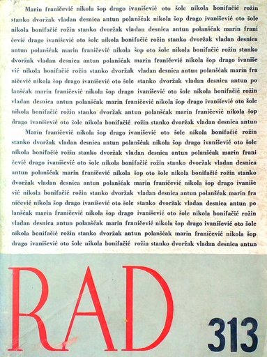 [D-02-3A] RAD JUGOSLAVENSKE AKADEMIJE ZNANOSTI I UMJETNOSTI - KNJIGA 313