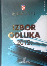 [D-05-3A] IZBOR ODLUKA 2012.