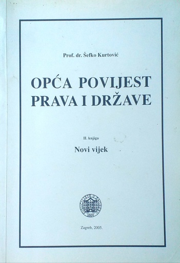 [D-09-2A] OPĆA POVIJEST PRAVA I DRŽAVE II. KNJIGA