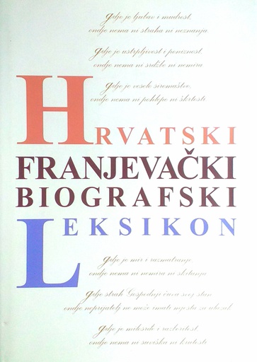 [D-12-2A] HRVATSKI FRANJEVAČKI BIOGRAFSKI LEKSIKON