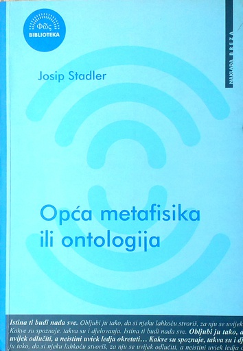 [D-14-5A] OPĆA METAFISIKA ILI ONTOLOGIJA