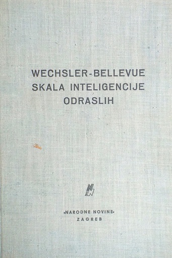[C-14-4A] WECHSLER-BELLEVUE SKALA INTELIGENCIJE ODRASLIH