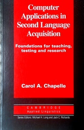 [C-15-4A] COMPUTER APPLICATIONS IN SECOND LANGUAGE ACQUISITION