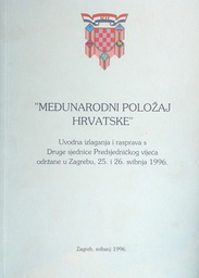 [A-10-5B] MEĐUNARODNI POLOŽAJ HRVATSKE