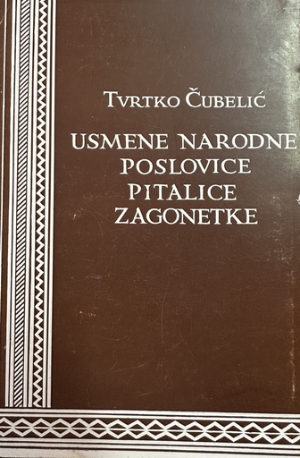 [D-19-6B] USMENE NARODNE POSLOVICE PITALICE ZAGONETKE