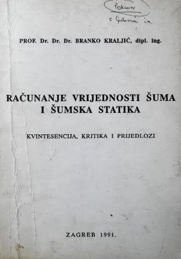 [GCD-6A] RAČUNANJE VRIJEDNOSTI ŠUMA I ŠUMSKA STATIKA